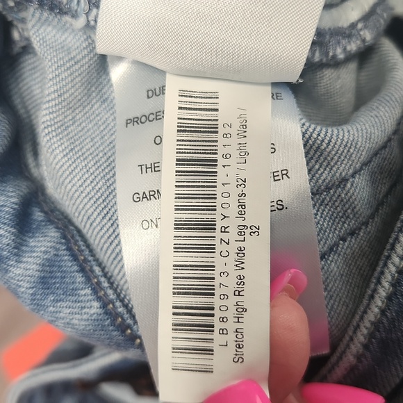 Quince Light Blue Flare & Wide Leg Jeans - Picture 12 of 12